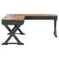 Ashley Wildenauer 3-Piece L-Shape Desk with Chair Set in Brown and Black, , large