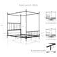Furniture of America Elliot Queen Canopy Bed in Black, , large