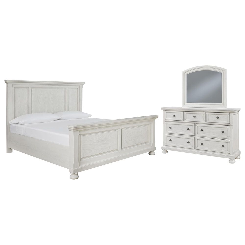 Ashley Robbinsdale 3 Piece Queen Bedroom Set in Antique White, , large