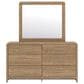 Ashley Gramburg Dresser and Mirror in Warm Natural Brown, , large
