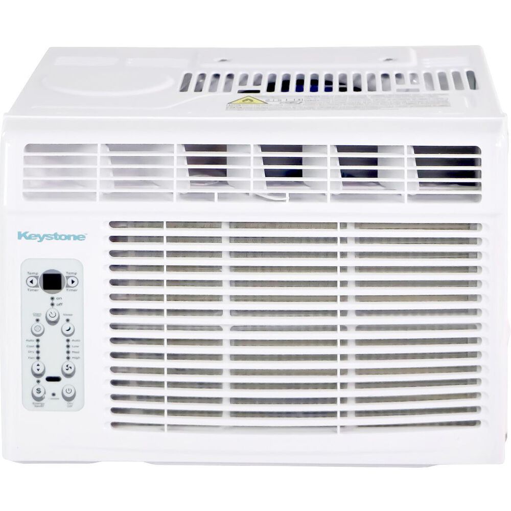 Keystone 6000 BTU Window-Mounted Air Conditioner with Follow Me LCD Remote Control in White, , large