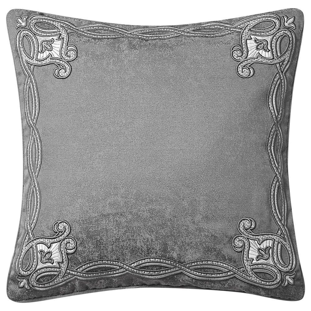 BCP Home Waterford Belissa 16" x 16" Decorative Pillow in Dark Grey and Ivory, , large
