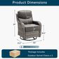 Sunwell Garden Patio Swivel Glider Chair with Gray Wicker in Gray (Set of 2), , large