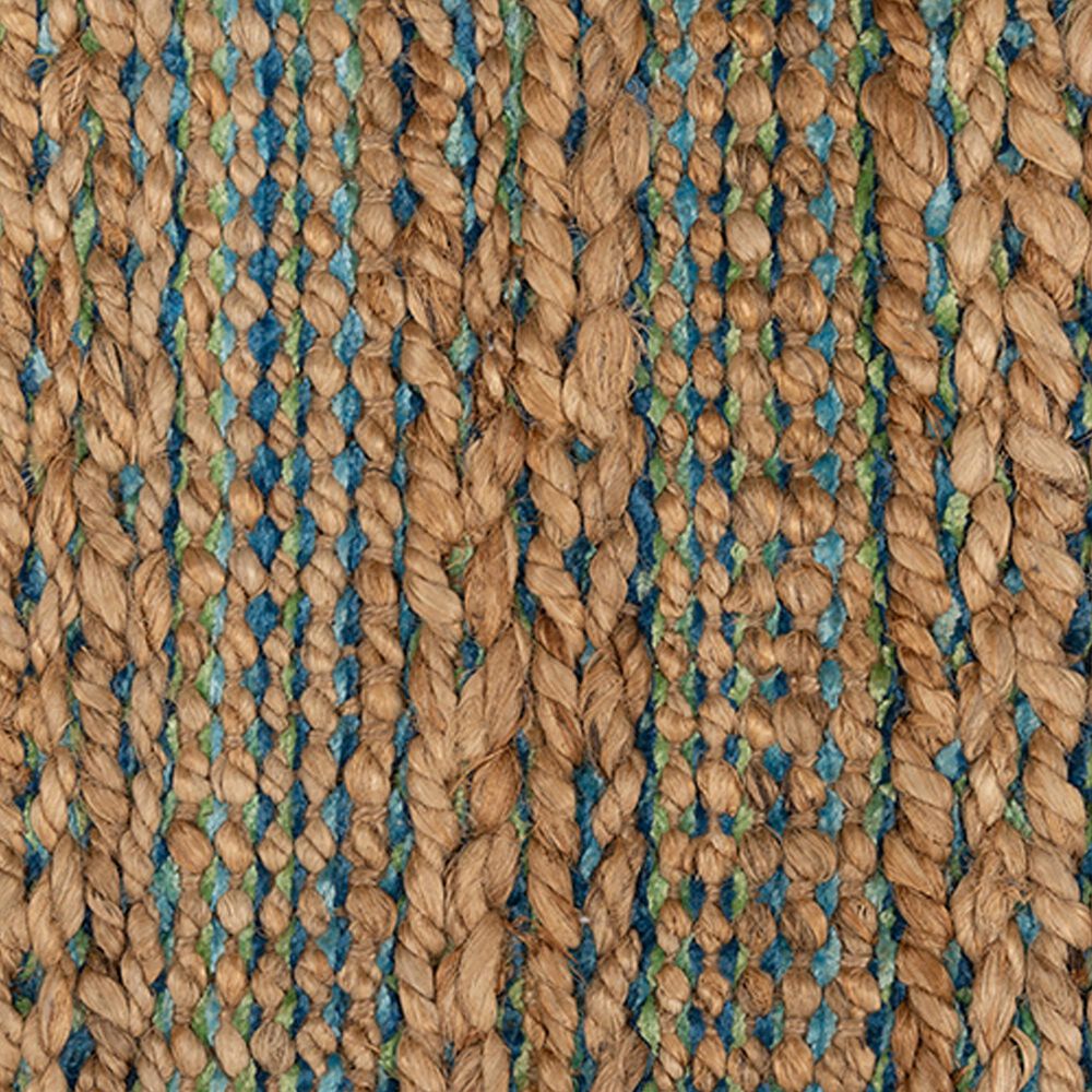 L&R Resources Natural Fiber Blue and Green 10" x 14" Area Rug, , large
