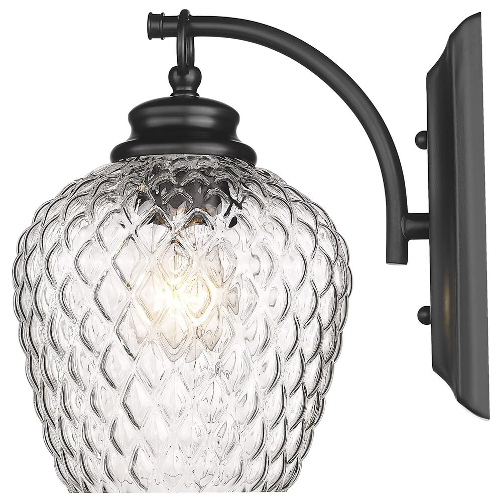 Golden Lighting Adeline 1-Light Wall Sconce in Matte Black, , large
