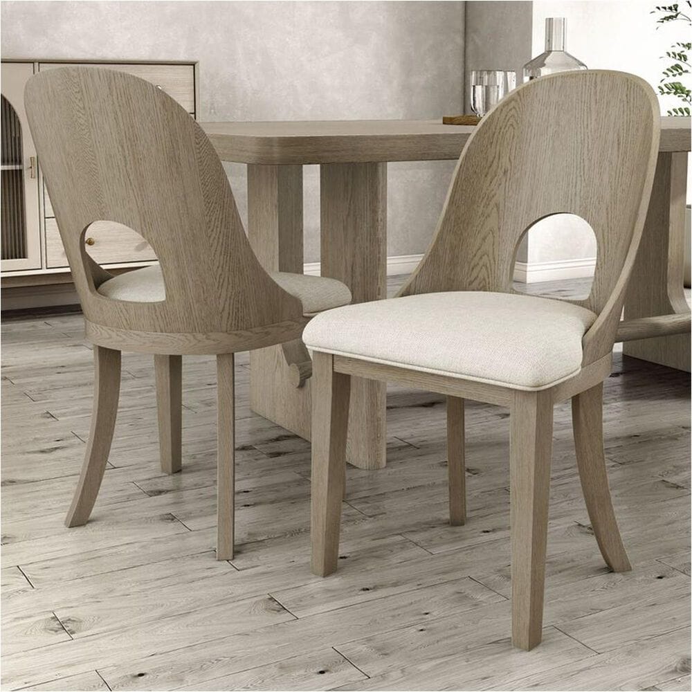 Furniture of America Sterling West Side Chair in White Oak &#40;Set of 2&#41;, , large