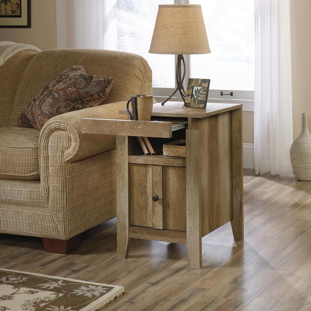 Sauder Dakota Pass Side Table in Craftsman Oak, , large
