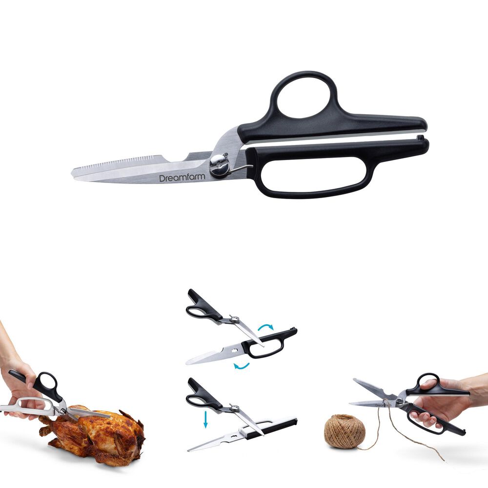 Dreamfarm 2-in-1 Bishears Scissors in Black, White and Stainless Steel, , large