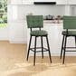 Richlands Furniture Beau Adjustable Swivel Stool with Green Upholstery in Black, , large