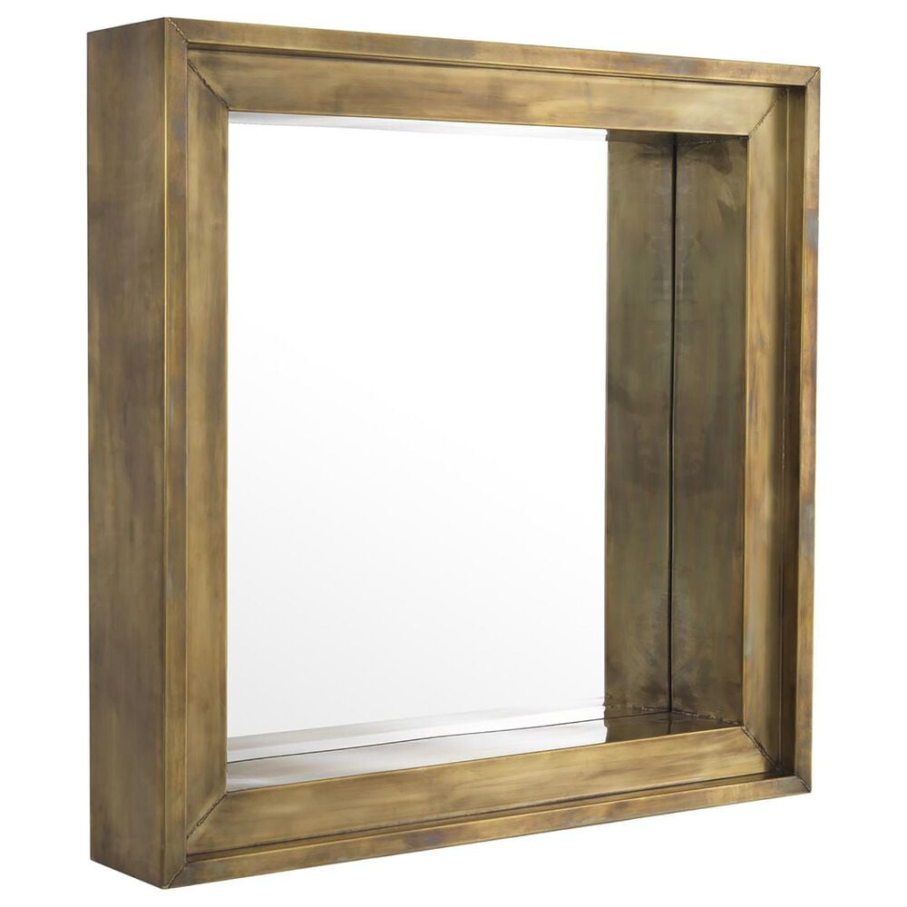 Blue Sun Designs Magenta Mirror in Vintage Brass, , large