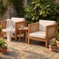 Hearth and Haven Outdoor Club Chair with Teak Frame in Beige (Set of 2), , large