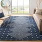 Safavieh Micro-Loop MLP171M 8" x 10" Blue and Ivory Area Rug, , large