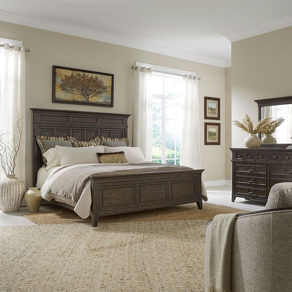 Belle Furnishings Paradise Valley Queen Bed and Two Nightstands in Saddle Brown, , large