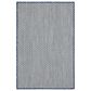 Nourison Courtyard Ivory and Blue 2" x 3" Indoor/Outdoor Area Rug, , large