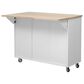 HOMLUX 51" Kitchen Island with Drop Leaf in White Ash, , large