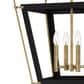 Quoizel Abbeville 4-Light Pendant Ceiling Light in Earth Black and Gold, , large
