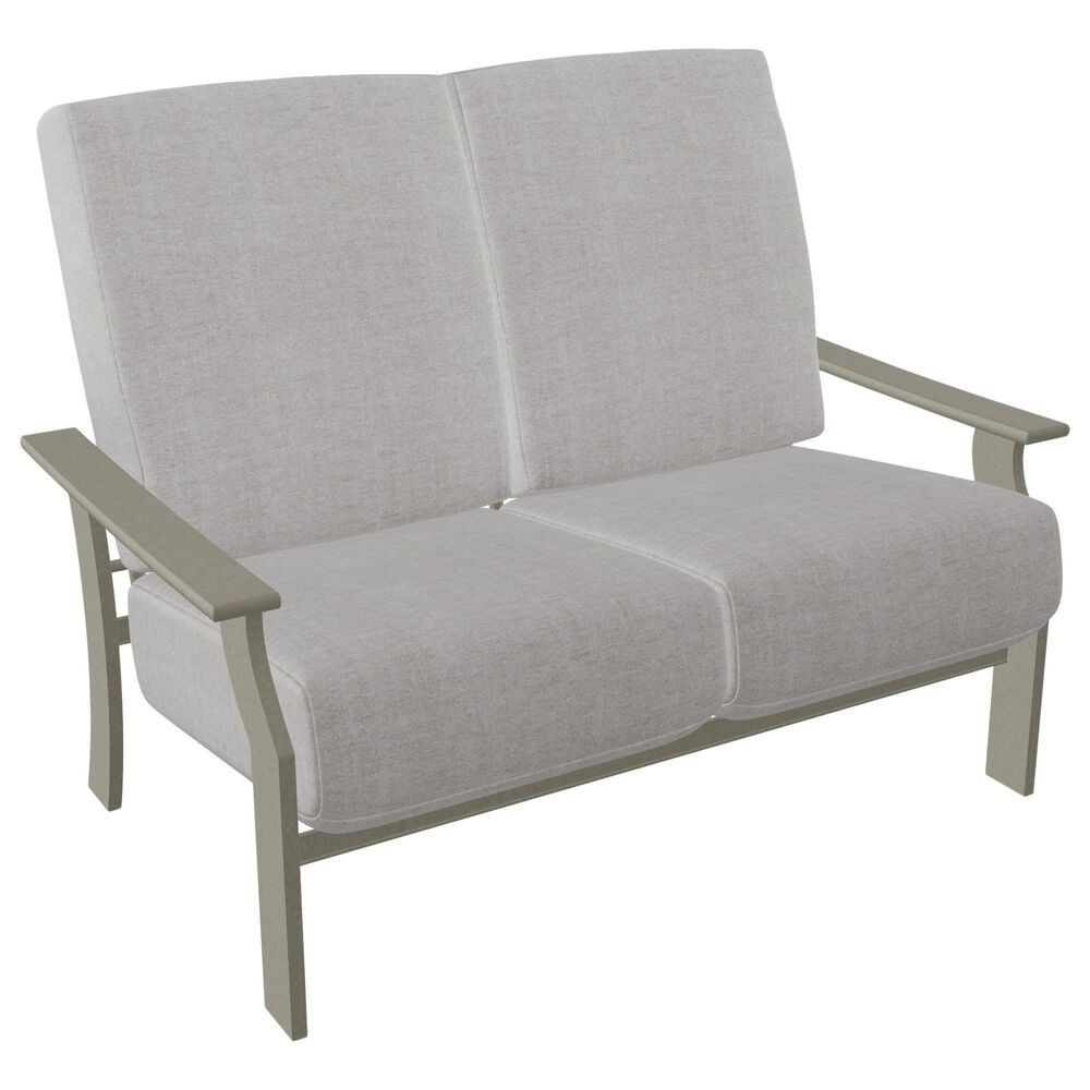 Telescope St. Catherine Loveseat with Charter Silk Cushion in Storm