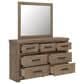 Ashley Oliandon 7 Drawer Dresser and Mirror in Light Brown, , large