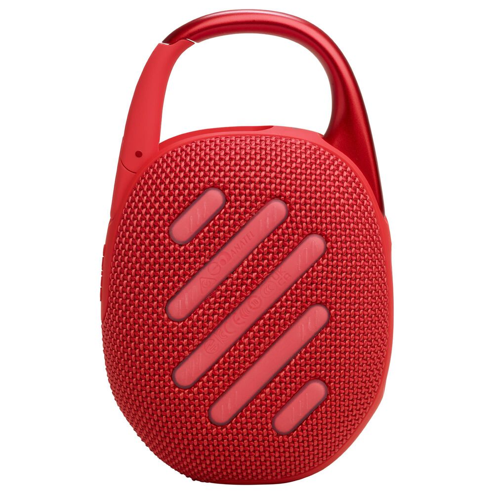 JBL Clip 5 Portable Waterproof Bluetooth Speaker in Red, , large