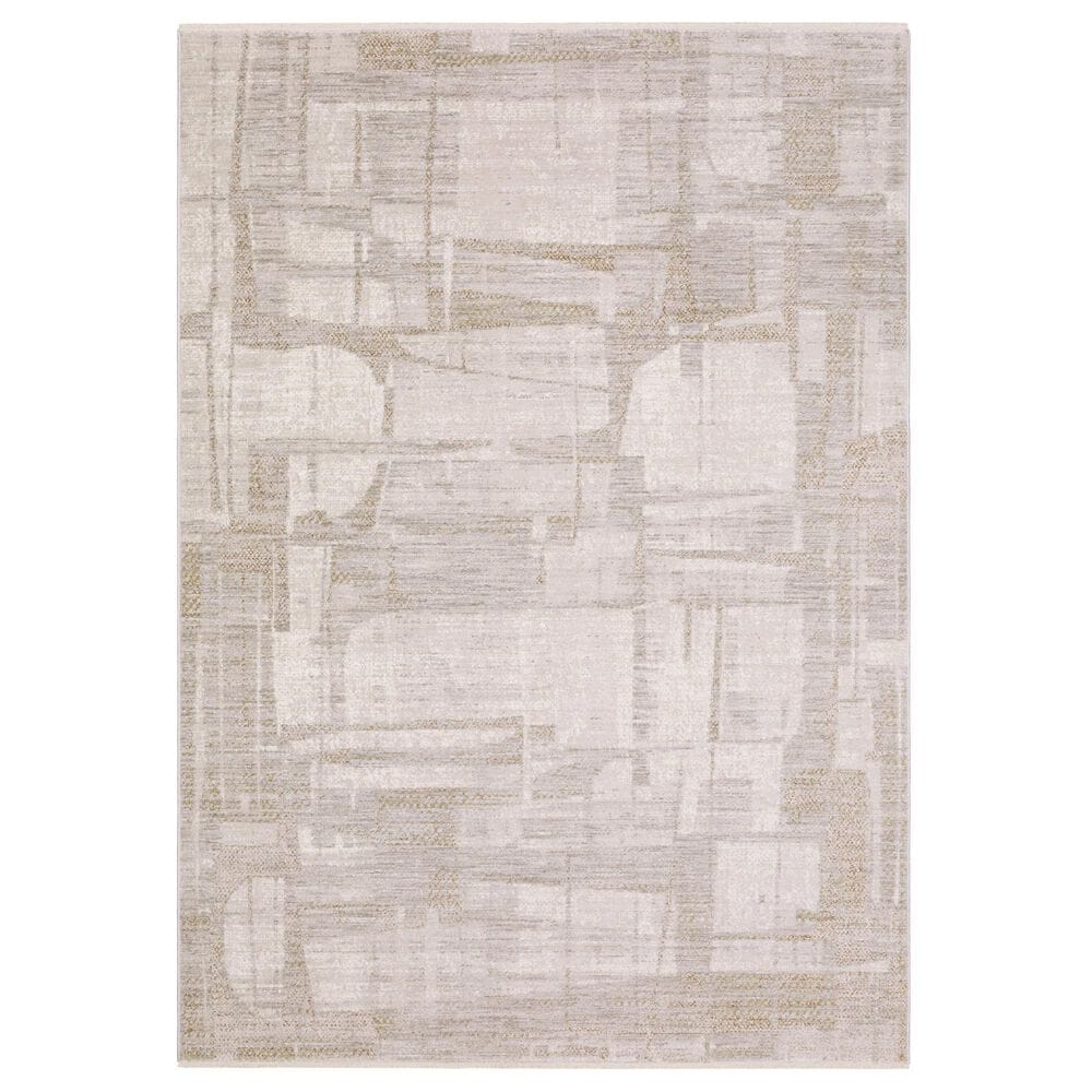 Oriental Weavers Branigan BRG04 Beige and Gold 7"10" x 10" Area Rug, , large