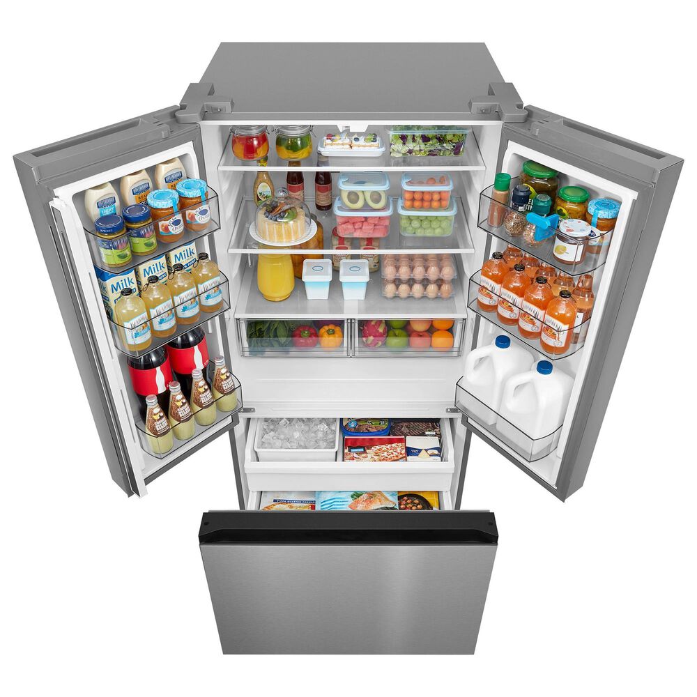 Midea 23 Cu. Ft. Garage Ready French Door Refrigerator in Stainless Steel, , large