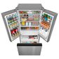 Midea 23 Cu. Ft. Garage Ready French Door Refrigerator in Stainless Steel, , large