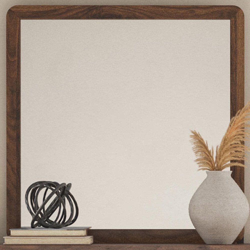 Ashley Fortlorn Bedroom Mirror in Walnut Brown, , large