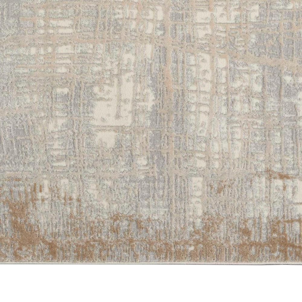 Nourison Rush 2&#39;3&quot; x 10&#39; Ivory and Taupe Runner, , large