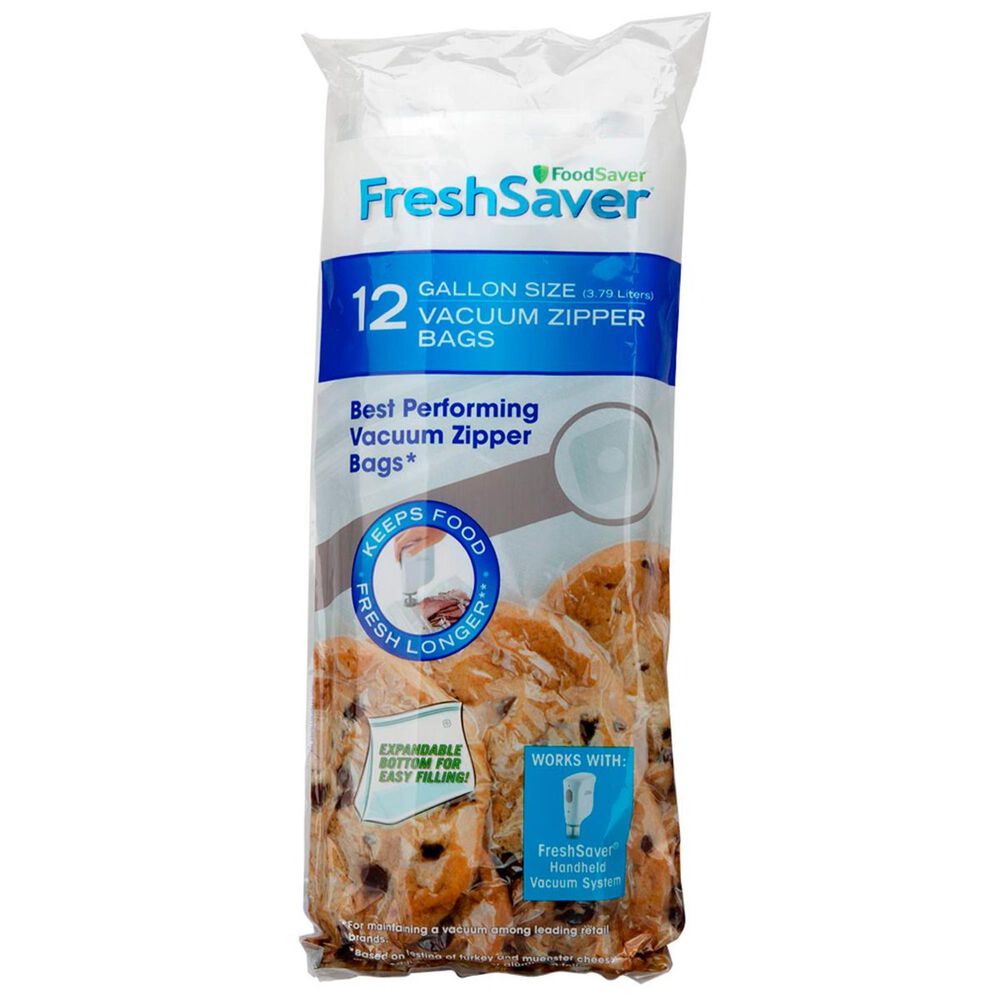 FoodSaver Vacuum Zipper 12 Gallon Bags, , large