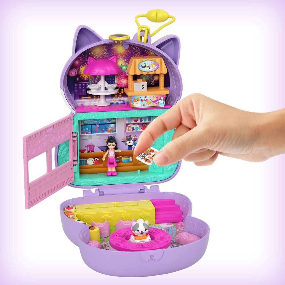 Polly Pocket Sushi Shop Cat Compact, , large