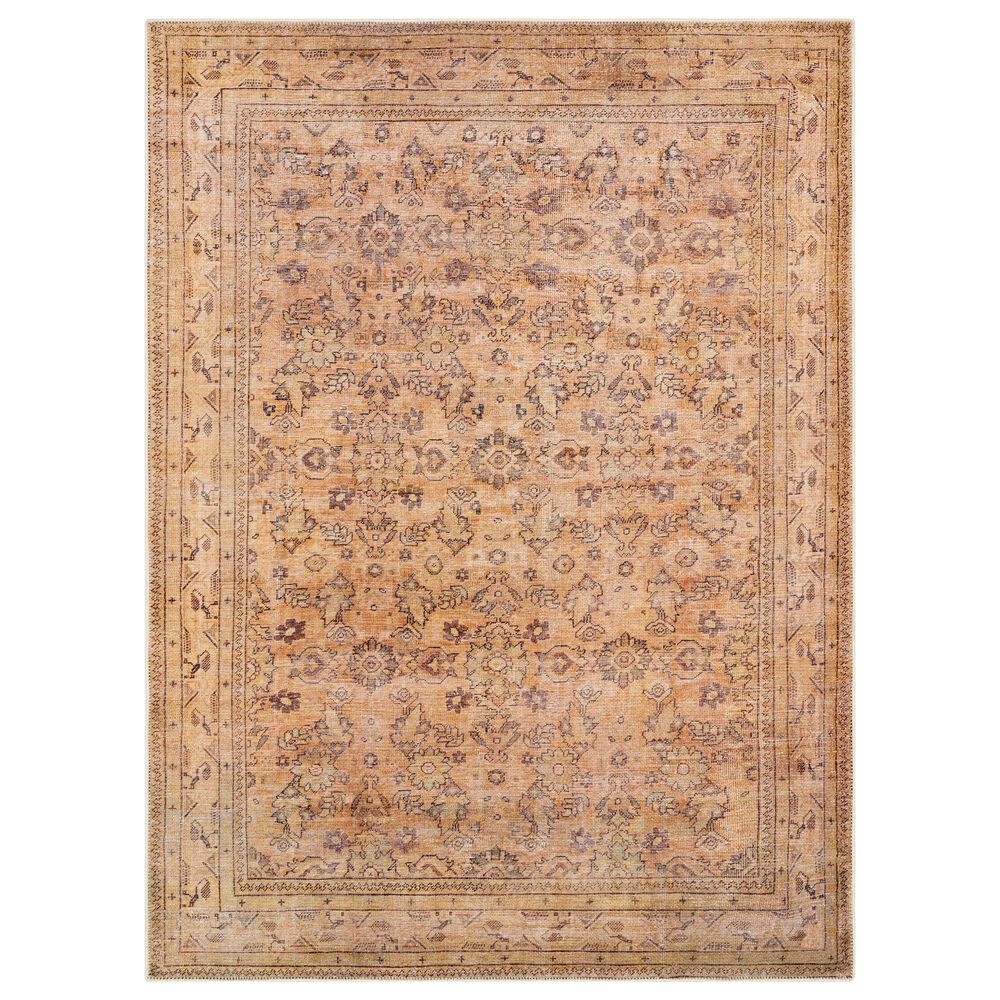 Amelie AML-2338 2"7" x 7"10" Brown, Orange and Tan Area Rug, , large