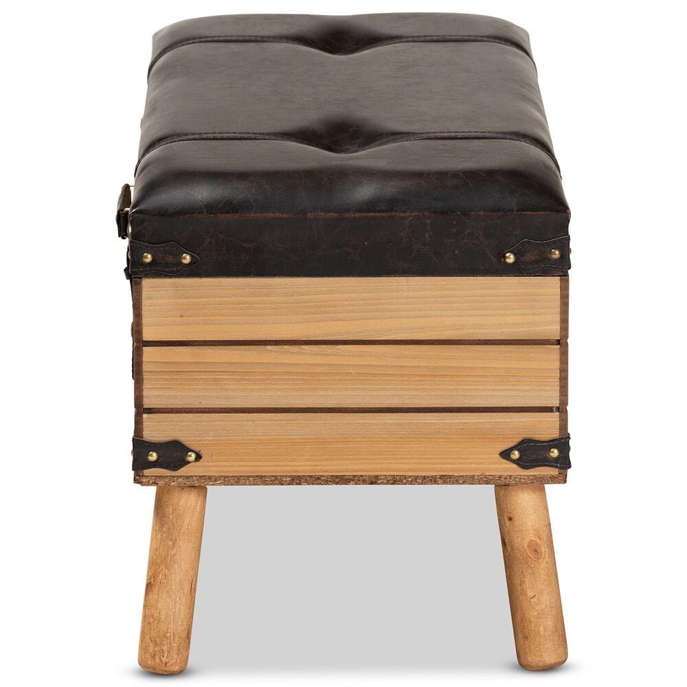 Baxton Studio Amena Storage Ottoman in Dark Brown, , large