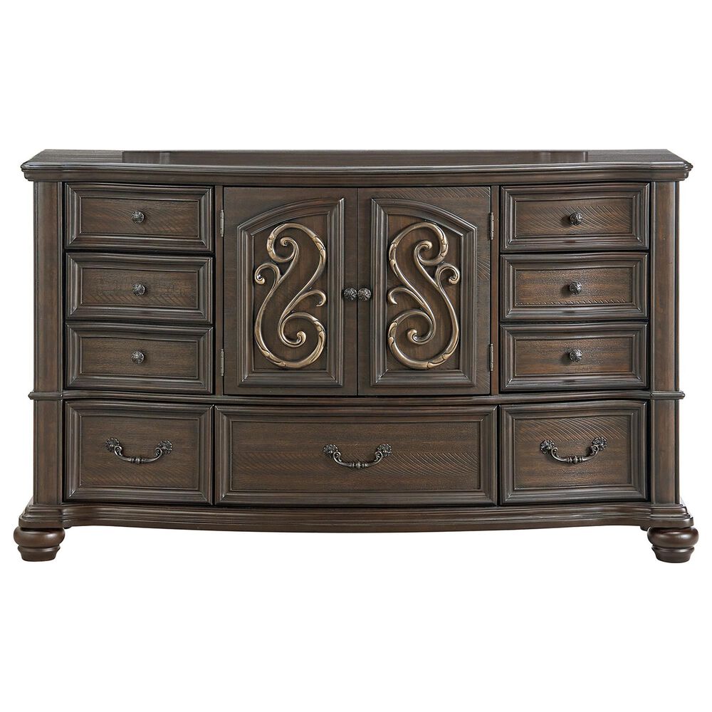 Mayberry Hill Brunswick 3-Piece King Panel Bedroom Set in Mahogany, , large
