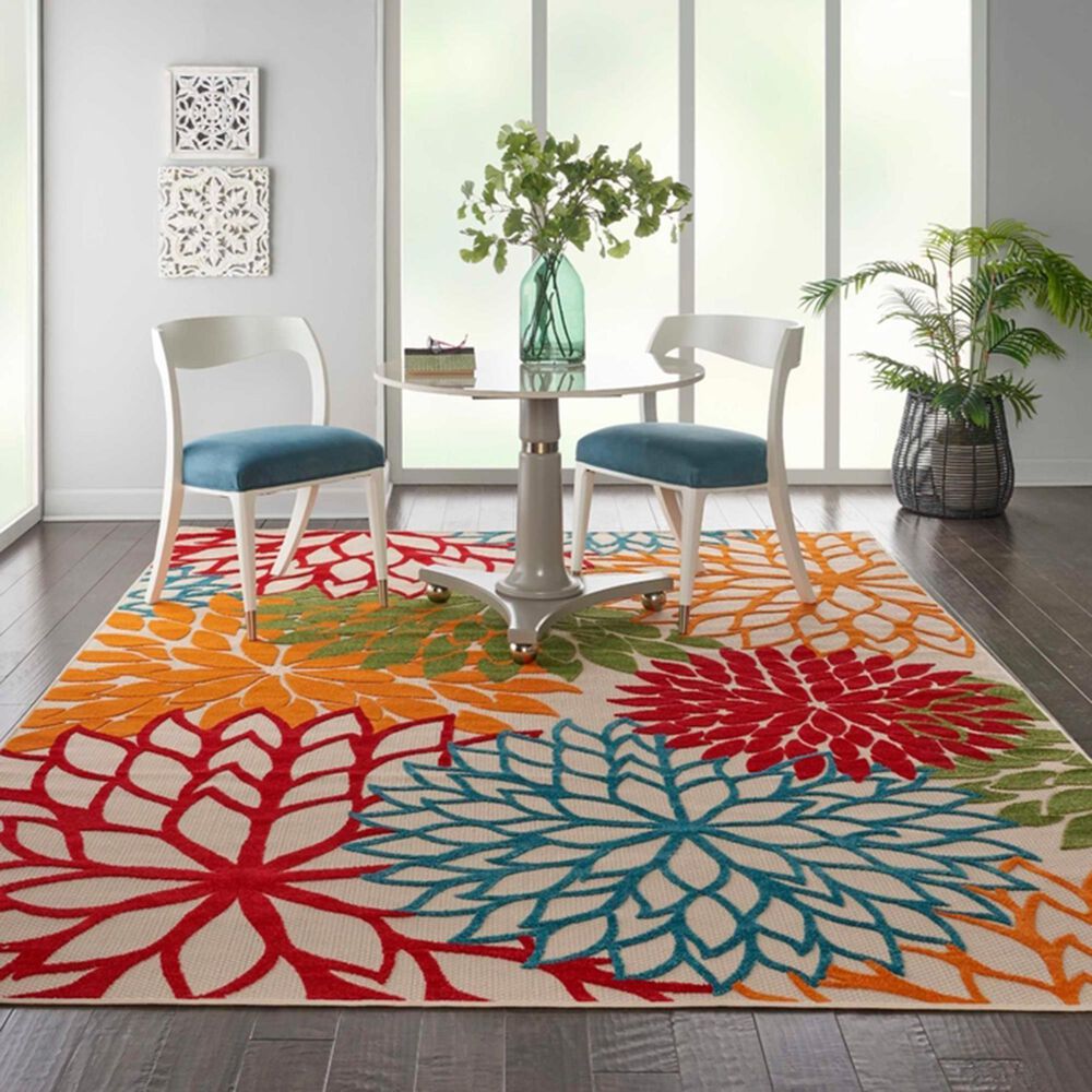 Nourison Aloha ALH05 9&#39;6&quot; x 13&#39; Green Indoor/Outdoor Rug, , large