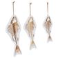 Maple and Jade 30" x 10.5" Coastal Fish Wall Decor in Brown and White (Set of 3), , large