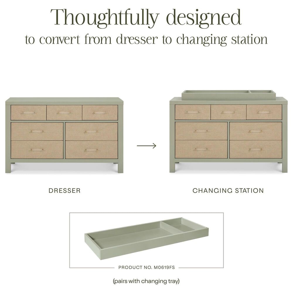 DaVinci Eloise 7-Drawer Dresser in French Sage and Sand, , large
