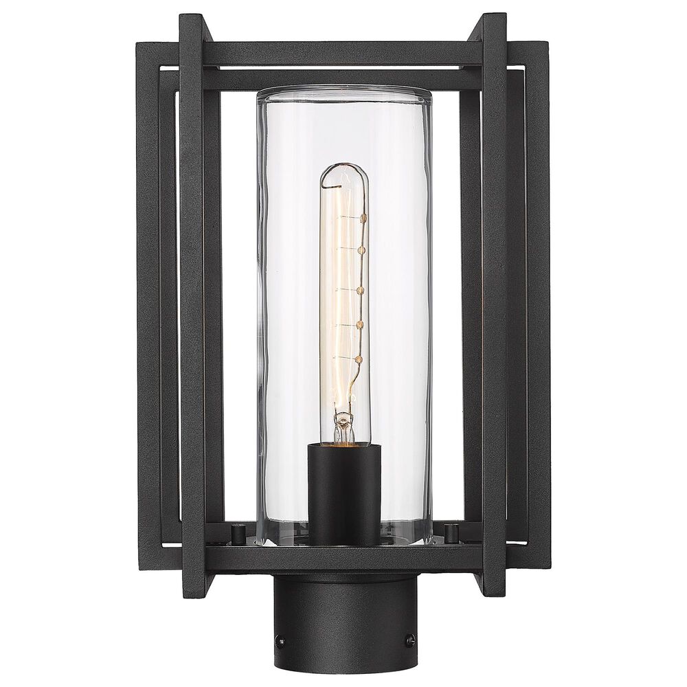 Golden Lighting Tribeca 1-Light Patio Post Mount in Natural Black, , large