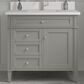 James Martin Vanities Brittany 36" Single Bathroom Vanity in Urban Gray with Single Hole 3 cm White Zeus Quartz Top and Rectangular Sink, , large