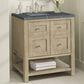 James Martin Vanities Breckenridge 30" Single Vanity in Whitewashed Oak with 3 cm Parisien Bleu Quartz Top, , large