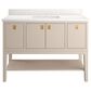 Kohler Seagrove 48" Single Bathroom Vanity in Light Clay with 3 cm White Quartz Top and Rectangular Sink, , large