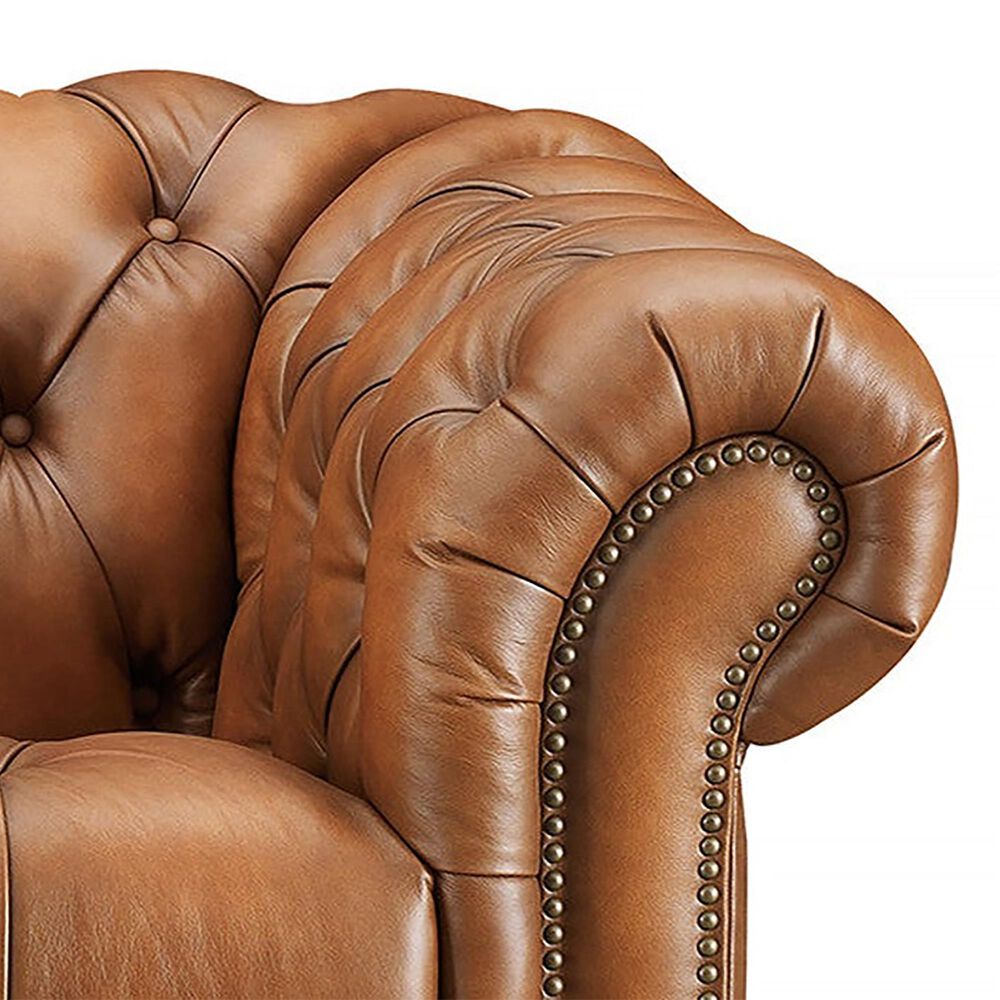 Hydeline York Leather Chair in Saddle, , large
