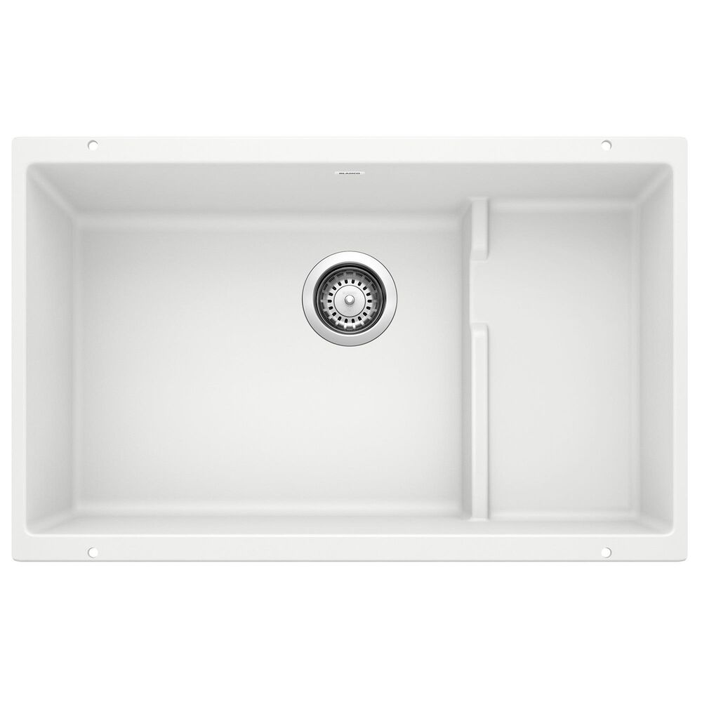 Blanco Precis 29" Cascade Super Single Kitchen Sink with Colander in White, , large