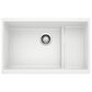 Blanco Precis 29" Cascade Super Single Kitchen Sink with Colander in White, , large