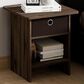 HOMLUX 1-Drawer Modern Nightstand with Open Shelf in Columbia Walnut, , large