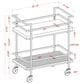 Furniture of America Stapleton Bar Serving Cart in Black, Gold, White and Walnut, , large