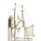Maple and Jade Coastal Sail Boat Bookends in White Washed, Gold and Blue (Set of 2), , large