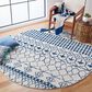 Safavieh Tulum 6"7" Round Ivory and Navy Area Rug, , large