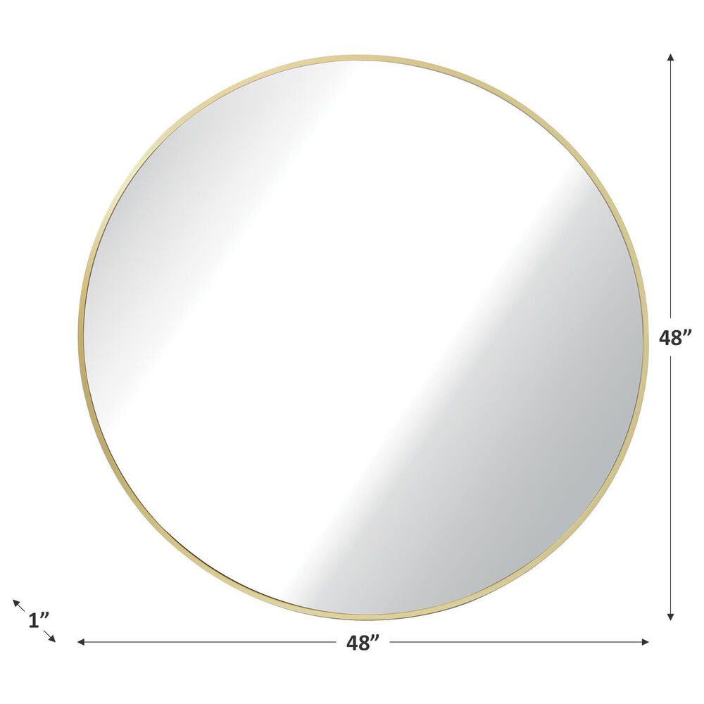 Garber Collection 48&quot; Wall Mirror in Brass, , large