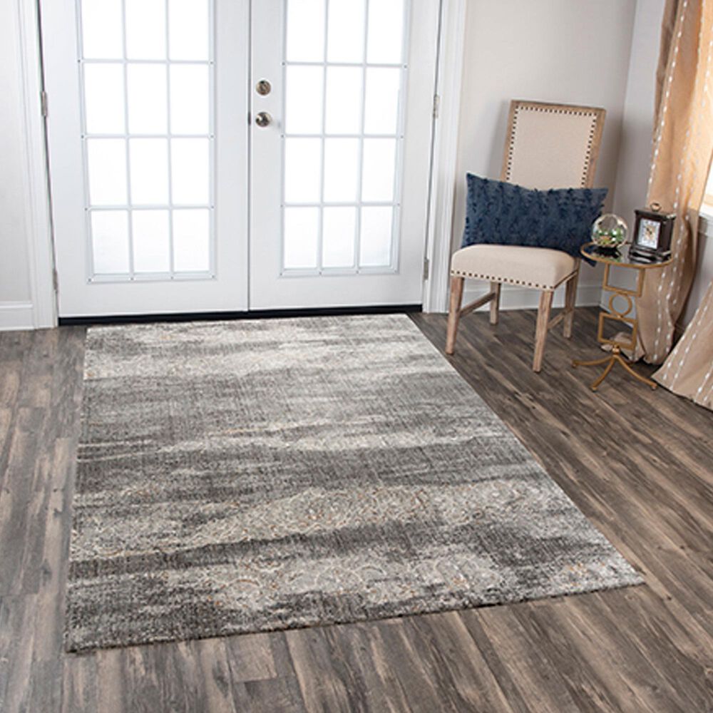 RIZZY Ankara ANK730 5&#39;2&quot; x 7&#39;9&quot; Gray Area Rug, , large