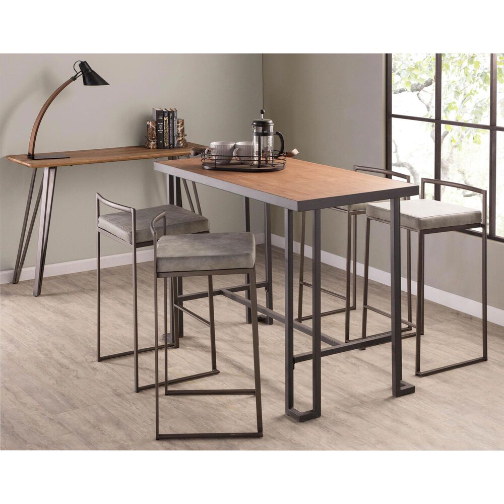 Lumisource Roman Counter Table in Brown/Grey, , large